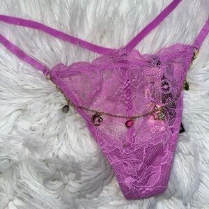 VS • Dangling Bling Gem Charm Very Sexy V-String Thong Panty
